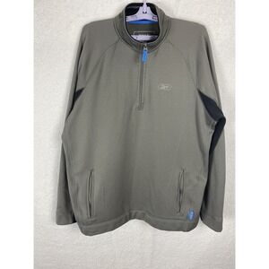 Mens Reebok Play Warm Performance 1/2 zip hooded Jacket coat‎ Fleece Lined XL